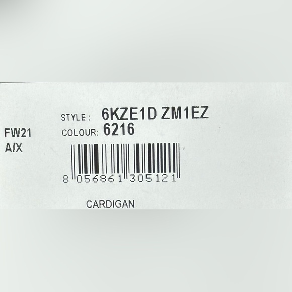 ARMANI EXCHANGE COTTON VISCOSE BLEND CARDIGAN (GRAY) - Picture 7 of 7